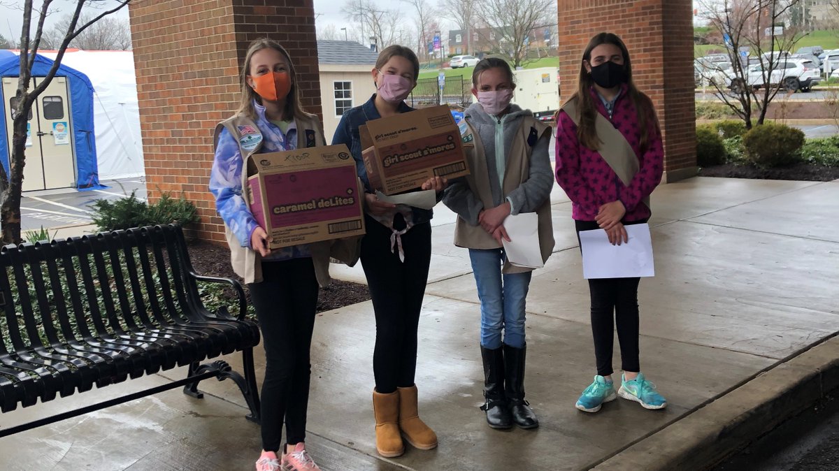 OneVisionDHF's tweet image. We are delighted to receive another donation from the @girlscouts! Thank you, Troop #02755, for the cookies donated to Doylestown Hospital staff. #DoylestownHealthFoundation #OneCommunity #GirlScoutCookies