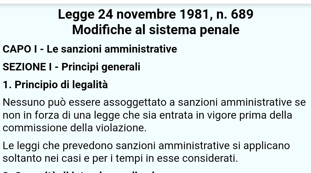 @revneD88 @d_essere Basterebbe far rispettare l'art.1 L. 689/81 

Solo una LEGGE può prevedere sanzioni amministrative e non un ridicolo #Dpcm demmerda.