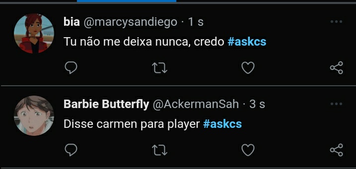 marcysandiego's tweet photo. Carmen nรฃo aguenta mais o player na orelha dela #askcs https://t.co/zMcVKCspLU