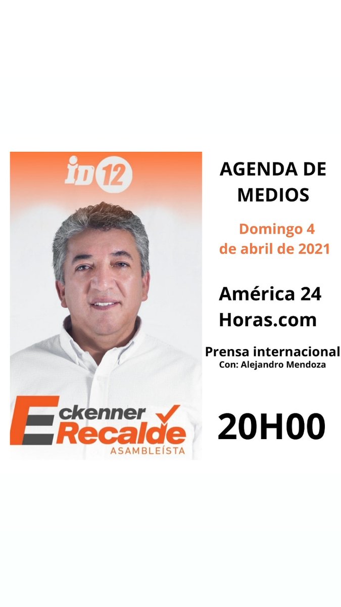 EckennerID's tweet photo. El acontecer político de #Ecuador  interesa al mundo. Estaré conversando con los amigos de @America24Horas 👇🍊💪🇪🇨 @Wilmandrade @xhervas @marloncadenaec @analialedesmaec https://t.co/U4MaM1tKW9