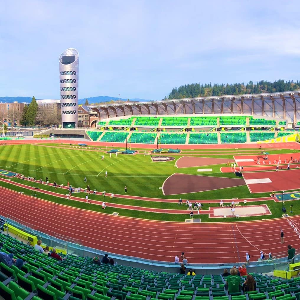 Former Panther De'Antae Choates (Seaside HS) runs at the new historic Hayward Field! What an experience!