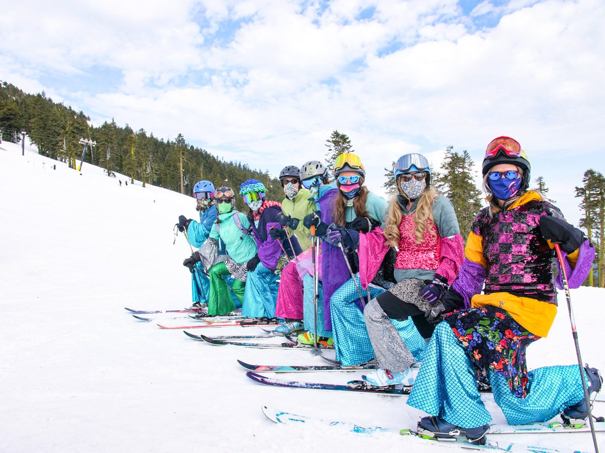 mtashland's tweet image. The skiing and riding today were excellent with spring-like conditions on the mountain today and plenty of snow to go around.  Special appearance by the Dropettes telemark skiing crew.  Only six more days left of the season, so come on up for some local mountain fun.