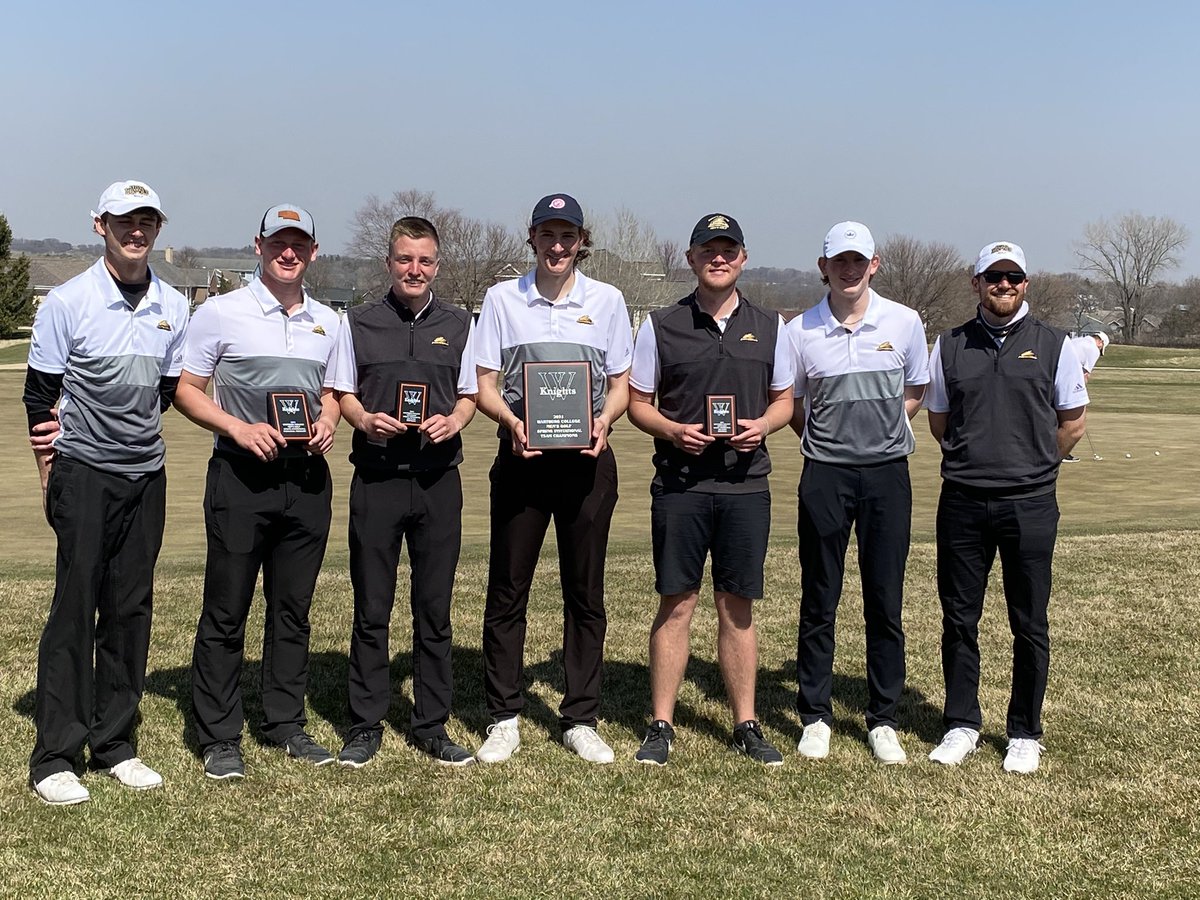 NwuMensgolf's tweet photo. 🚨 School Record 🚨 for low team total in a single round today! 277 (-7) locked up the 🏆! All 5 guys finished in the top 10 led by individual medalist @kubik_alex A 67 (-4) gave him a 2-day total of 138 (-4)! https://t.co/sjLXpFL5zT