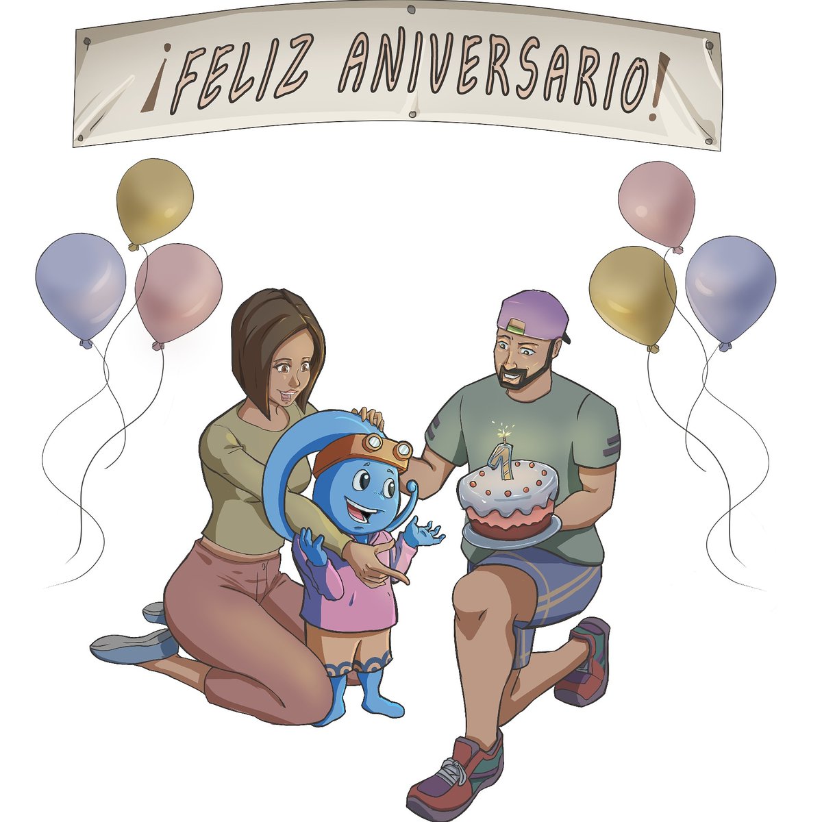 Wiidowmaker's tweet photo. Work done for a design agency for its first year anniversary's. Character design done by me
#characterdesign #conceptart #marketingillustration #editorialartists #editorialillustration #ArtOfTheDay #GraphicDesign https://t.co/e19TdjUzD6