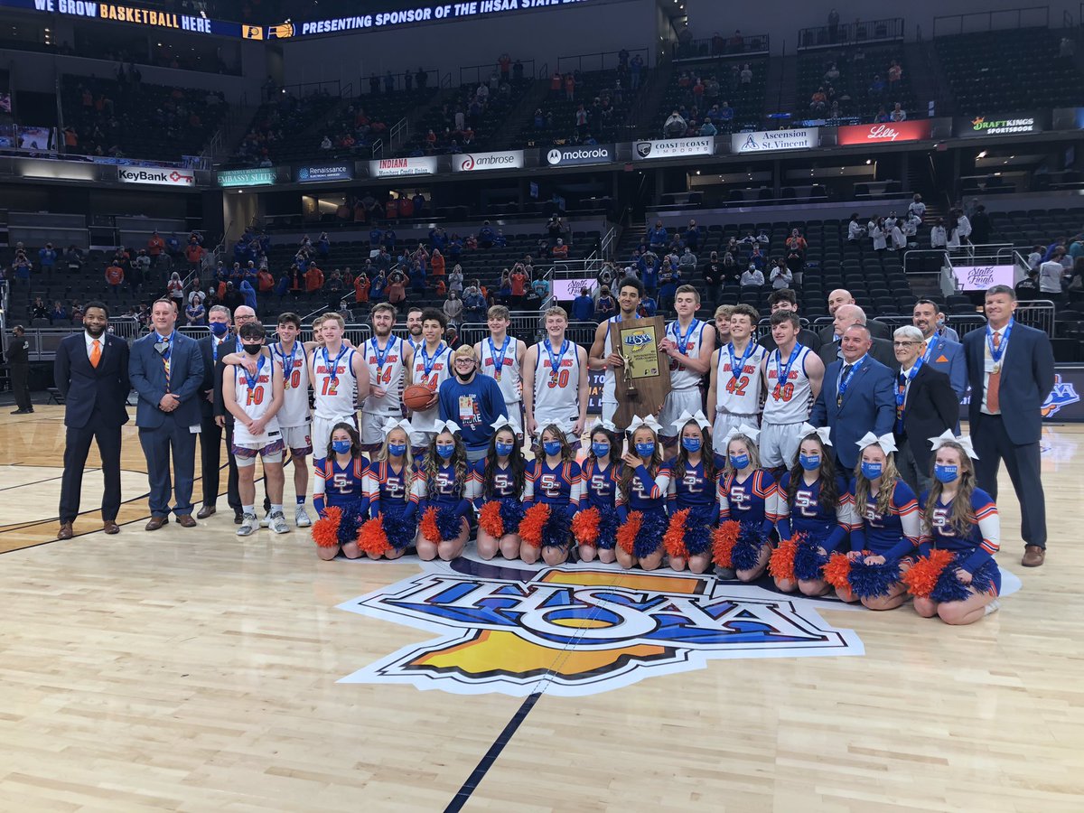 The Silver Creek Dragons are the 3A IHSAA Boys Basketball State Champions! 🏆🏆 @SilverCreekAD