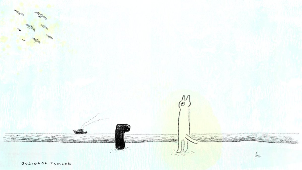 To_mock's tweet photo. 「港にて。🚢」

20210404 TomokuniYui drawing 

#draw #drawing #tomockdrawing #Illustrations #art #neko #noraandqulz #nora #qulz #fresco #AdobeFresco #イラストレーション #ドローイング #アート  #ネコ #ノラ #クルツ #ノラとクルツ https://t.co/PW9yfTuL1v