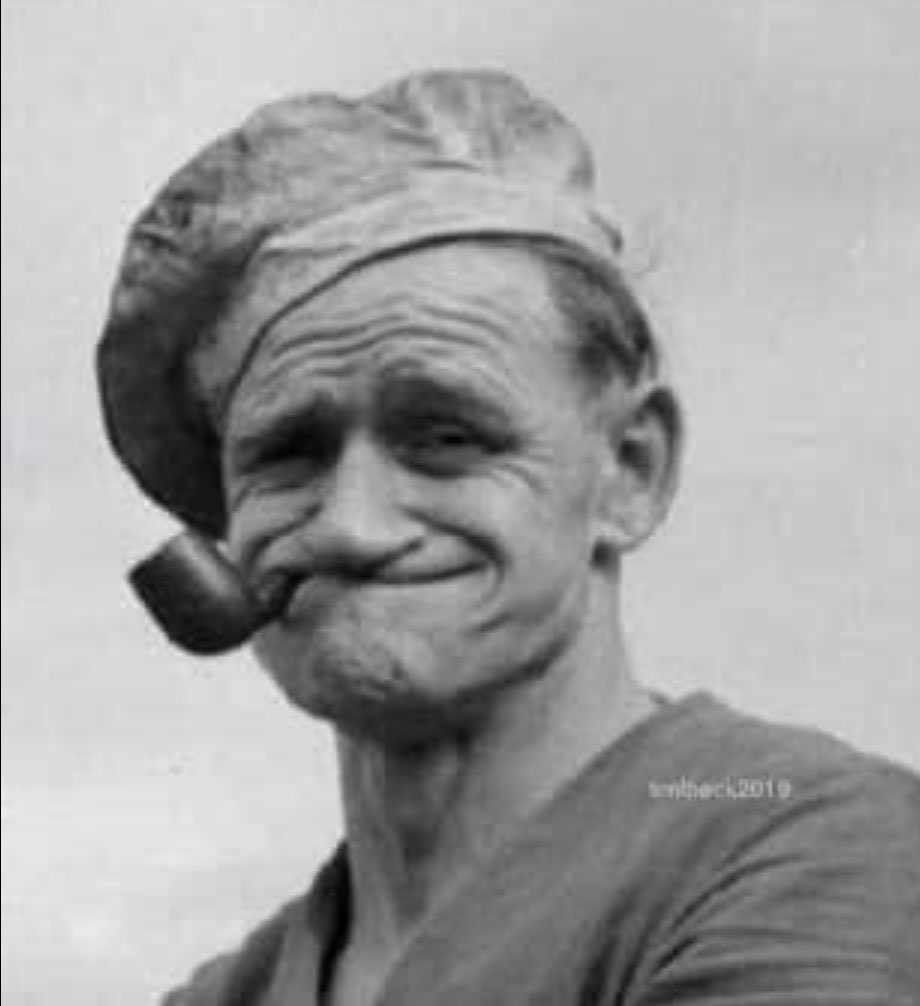 Meet Frank "Rocky" Fiegel. Born in 1868 in Poland. A retired sailor contracted by Wiebusch's tavern in Chester, Illinois, to clean and maintain order.

He had a reputation to be always involved in fighting, so he had a Pop-eye.

You may know him as Popeye the Sailor Man.