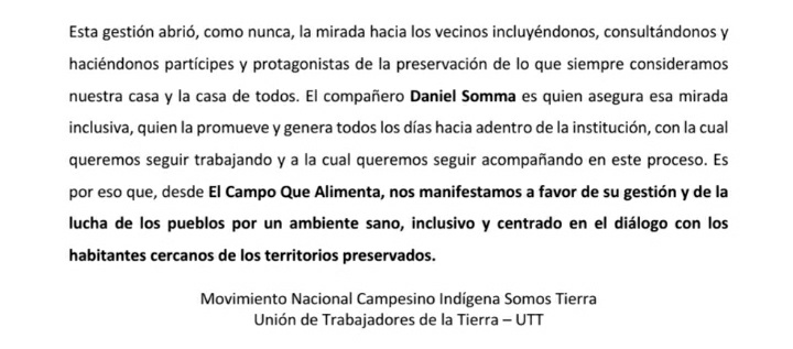 Por políticas públicas en APN <a href="/ParquesOficial/">Parques Nacionales Argentina</a>
para todos y para todas. Por la ampliación de derechos a trabajadores de la tierra y de los parques. Por una actividad turística de calidad y responsable. Los parques son de y para todes. #SommaNoSeVa
#BancoEsteProyectodeParques