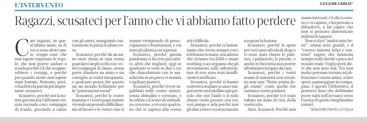decarlosindaco's tweet photo. Due considerazioni poco scontate sui giovani @GuidoCrosetto @Donzelli @martado3 @MarcoOsnato https://t.co/ENPcDWpixN