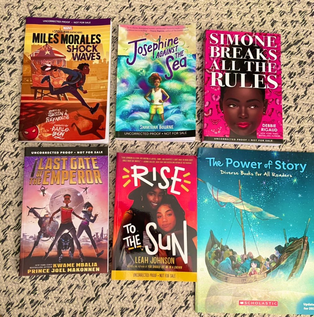 WoW!🤩 @Scholastic sent me the most amazing box of ARCs!! I mean, look at these beauties that were on my wish list and now in my TBR pile!! My son already stole the Miles Morales #graphicnovel @andthisjustin @KSekouM @debbierigaud @shakirahwrites @byleahjohnson #thepowerofstory