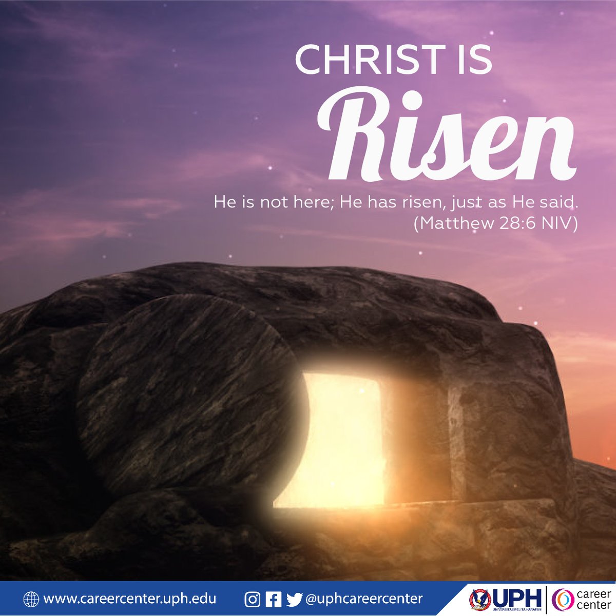 Selamat Paskah. Kristus telah bangkit!
.
#Kristustelahbangkit #paskah2021 #uphcareercenter