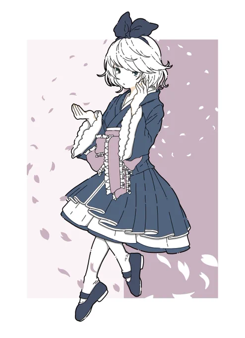 『花、散り去る』

#春の創作クラスタフォロー祭り 
#絵描きさんと繋がりたい 
♡もRT覗きに伺います? 