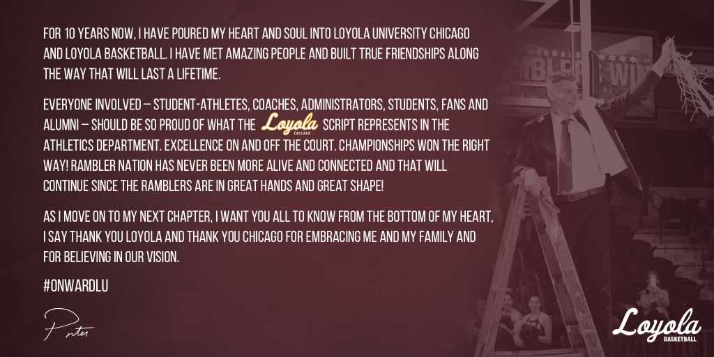 Porter Moser (@portermoser) on Twitter photo 