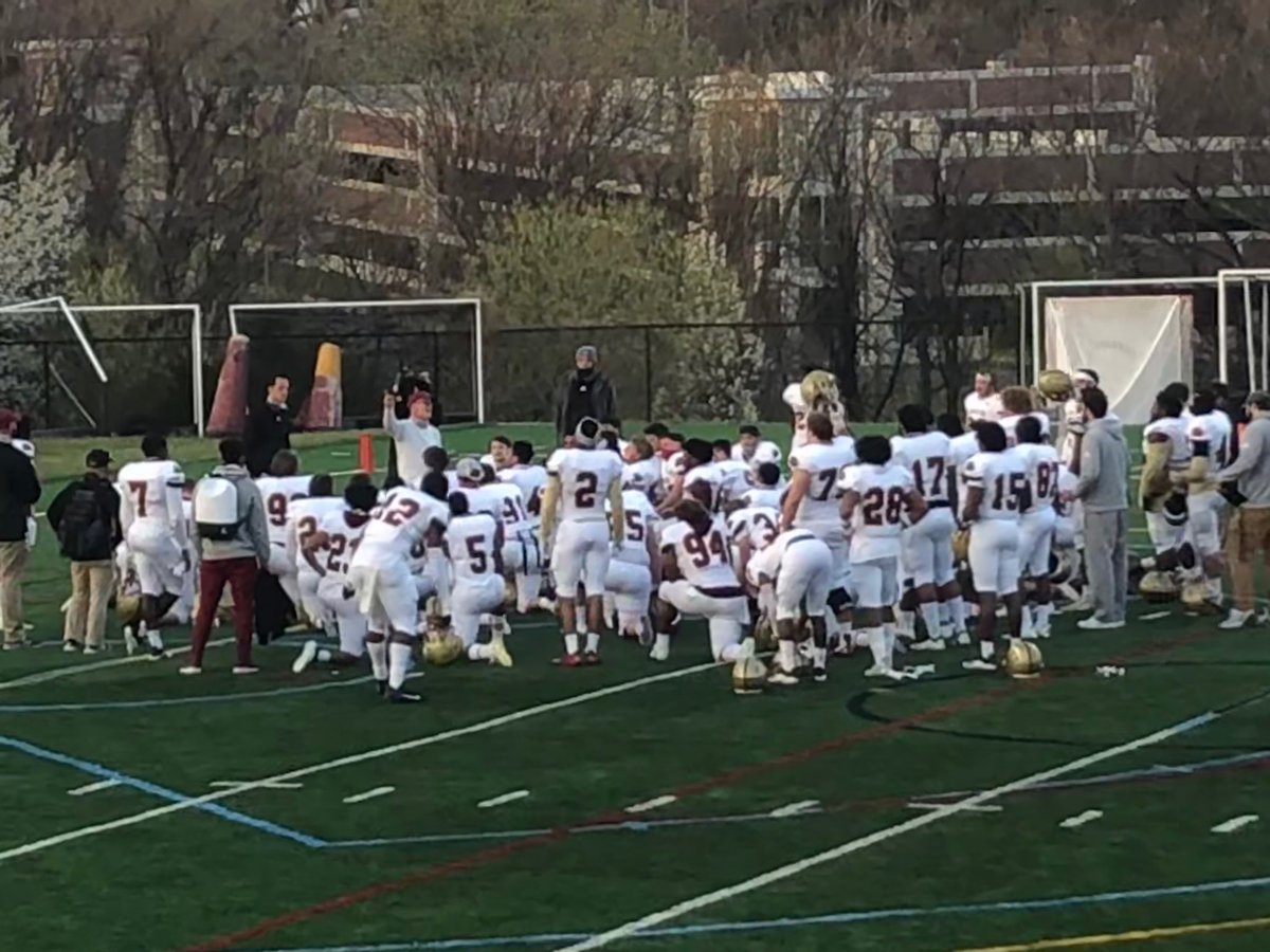 Coach Clark talks to the team after his last game coaching for Bridgewater College. Been a pleasure covering Eagle football for <a href="/bc_voice1/">BCVoice</a>. Congrats on a great career coach, and have a happy retirement!