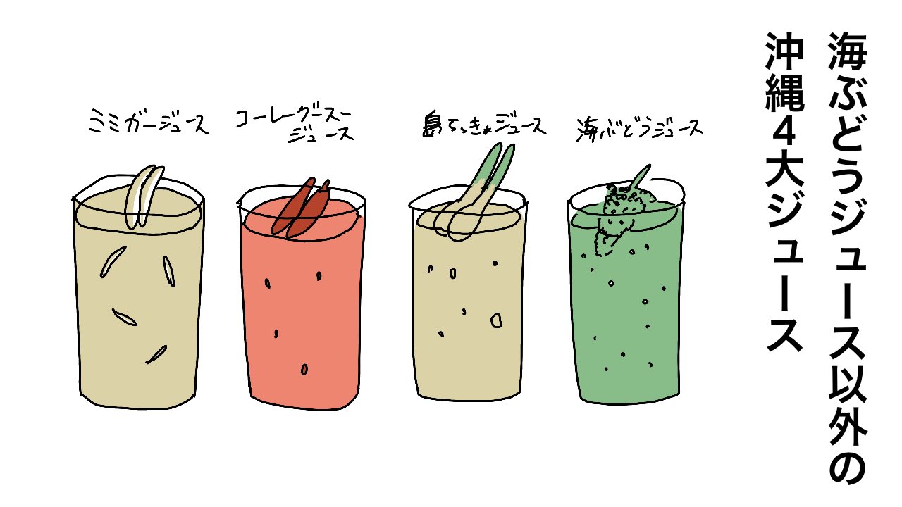 しょうに 海ぶどうジュース以外の 沖縄4大ジュース T Co T3fk1xpjz4 Twitter