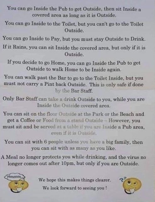 Just to clarify all confusion on new Covid rule for golf courses..... #rulesforthesakeofrules #😜