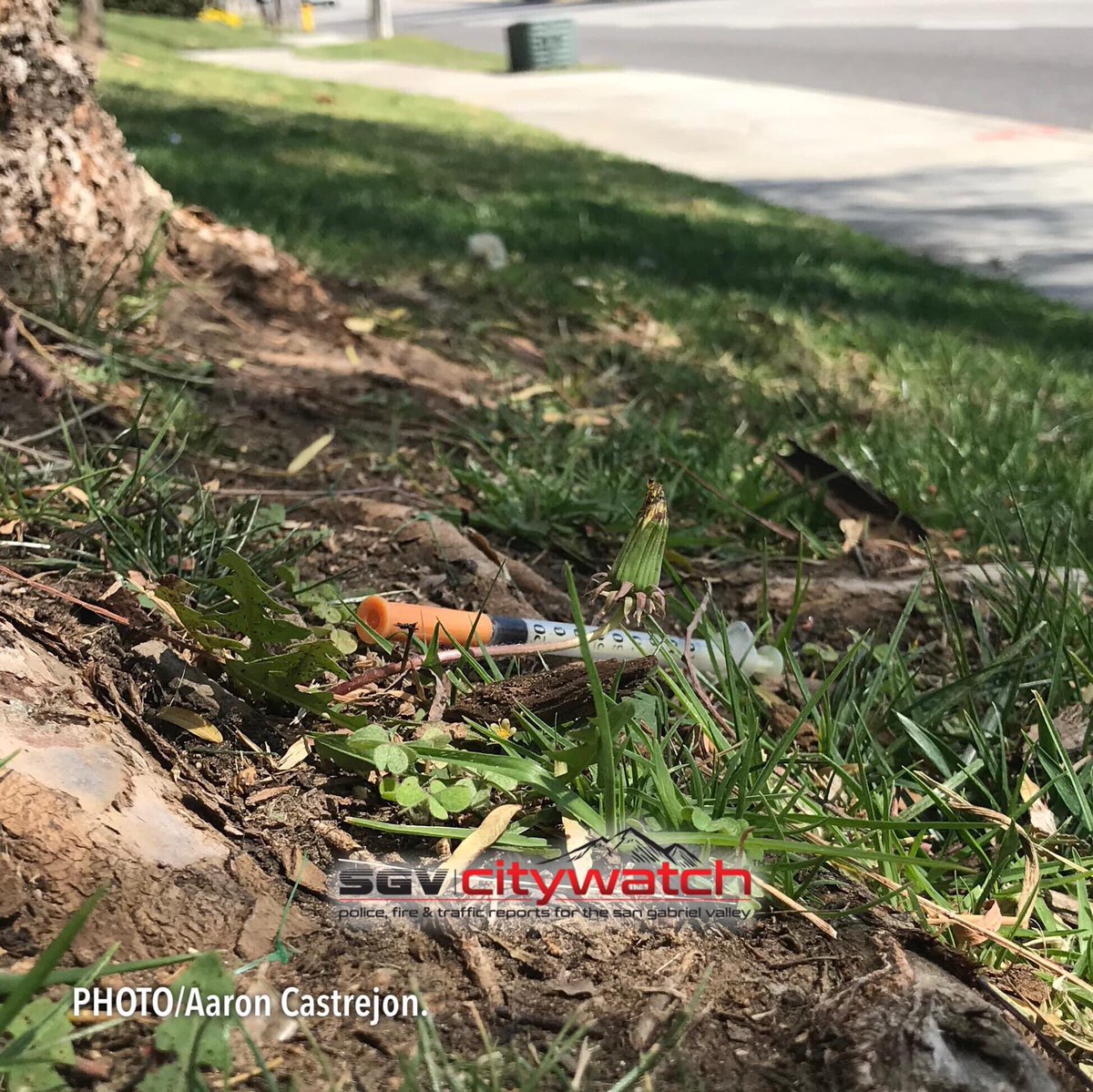 Not a welcome sight when out shopping. Found this at Arrow Highway and Lone Hill in San Dimas today. I called the authorities and a San Dimas deputy was dispatched to remove it.