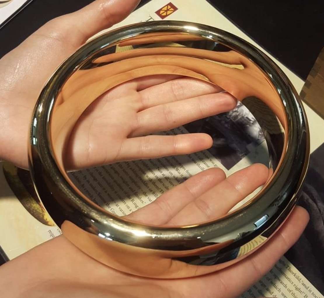 One of the huge rings they used for close-up shots in LORD OF THE RINGS..