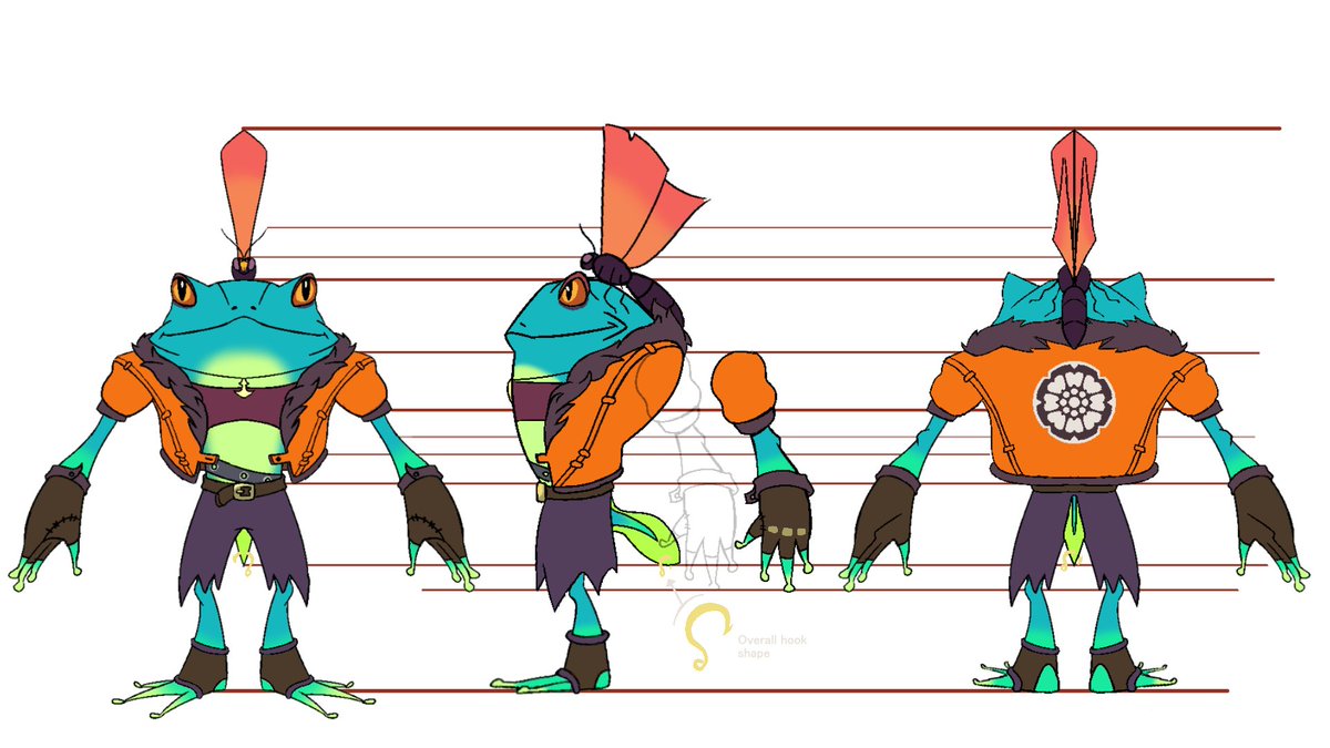 Benskii10's tweet photo. Punk Frog Modelsheet https://t.co/bAZLa6vA3q
