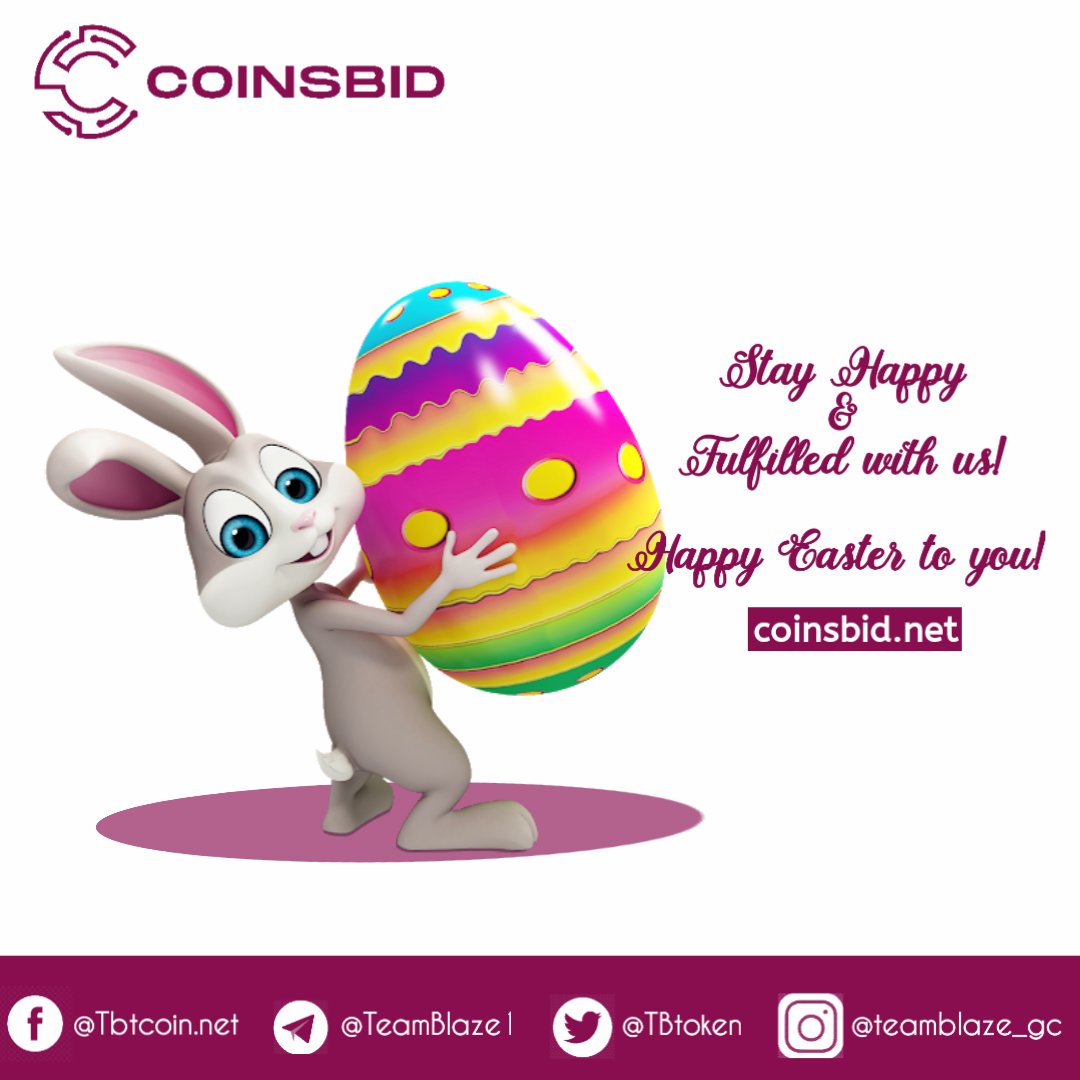 With a heart full of joy we celebrate this Easter with you and your loved ones. Stay blessed with good health and wealth.

HAPPY EASTER TO YOU!

#TBT
#TeamBlaze
#coinsbid
