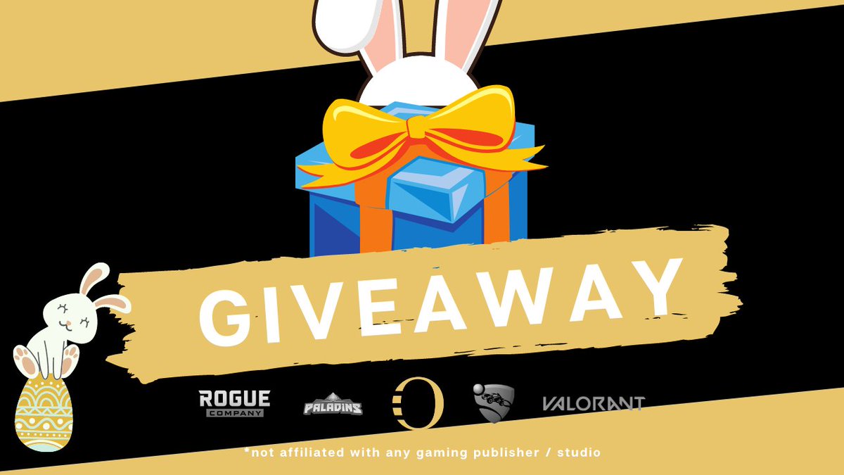 OMNIesportsTeam's tweet photo. 🥚$20 EASTER GIVEAWAY🥚
Springtime hello &amp; Happy Easter to you all! (to those who celebrate it)

OMNI Esports is doing a quick giveaway ending Sunday night.

Enter here:
https://t.co/cS1wNLBb3d

Games we play:
#VALORANT #ApexLegends #RocketLeague #RogueCompany #Paladins #SMITE https://t.co/Hj7jlCZzVK