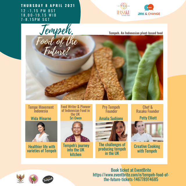 Join PAWA Champions <a href="/SriOwen/">Sri Owen</a> and <a href="/PettyElliott/">Petty Elliott</a> as well as Wida Winarno and Amalia Sudijono on Thursday 8 April in a free online event on the health benefits of different varieties of tempeh. Book now: buff.ly/2PUI9hs