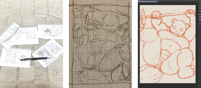 300ファボありがとうございます。m(_ _)m
今回、時間ではなく期間がかかって(数日おきにちまちま進めてた)おり、珍しく途中経過のスクリーンショットを撮っていたので、最初〜終わり直前までを並べてみました。 