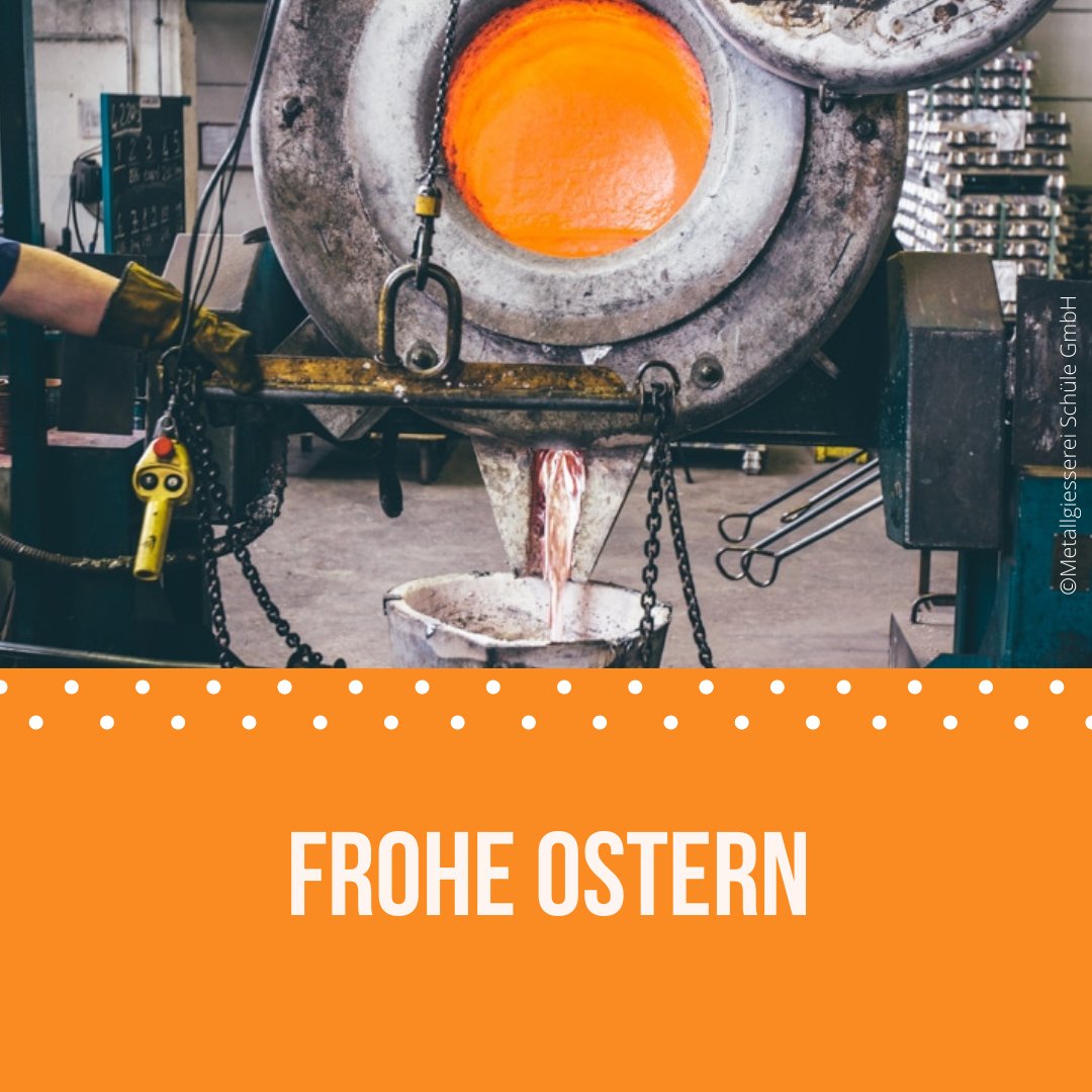 Der Bundesverband der Deutschen Gießerei-Industrie, die BDG-Service GmbH, der VDG und die VDG-Akademie wünschen Ihnen allen frohe Ostern!

#Guss #Gießerei #Ostern