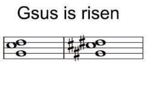 HelenaDix's tweet photo. Nothing like some chord humour, Happy Easter folks x https://t.co/2mV6oyVTAf
