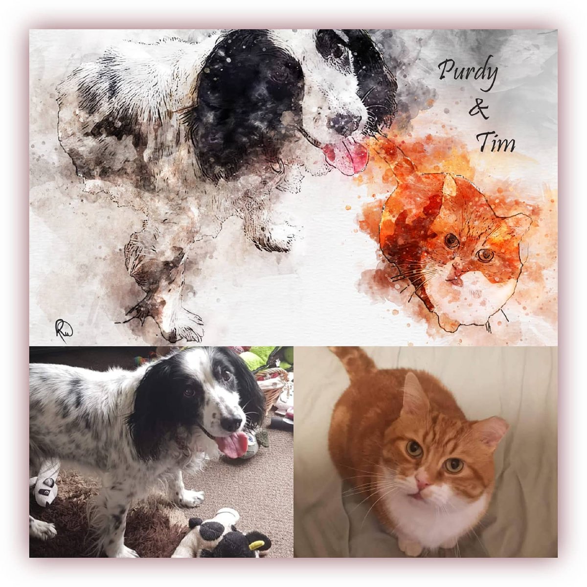 RokmShop's tweet photo. #PetPortraits available for £15 each. #Watercolour sytle and made by #rokm 's Rafe. Completed in approx 24 hours. #Fast and #friendly service. Custom works. Send a message to get started 😊
#pets #art #digitalart #drawing #watercolor #giftidea #shopping #artist https://t.co/WjIyxY2qHS