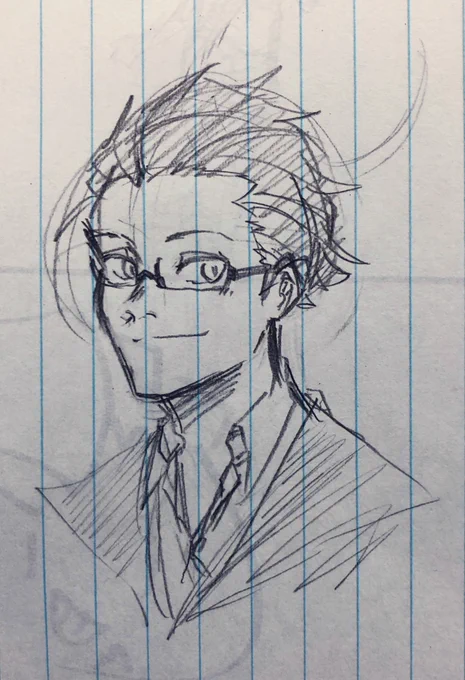 昨日寝る前に描いた快くん 