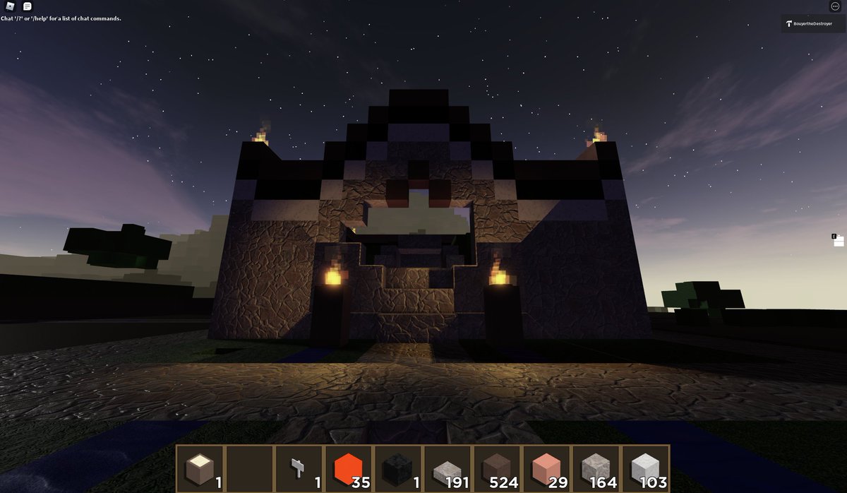 bouyerthe's tweet image. After fixing some persistence bugs, the new Bloxel engine is looking stable. People are gradually populating the new world with builds. They built this around the spawn point
#voxelart #voxelgamedev