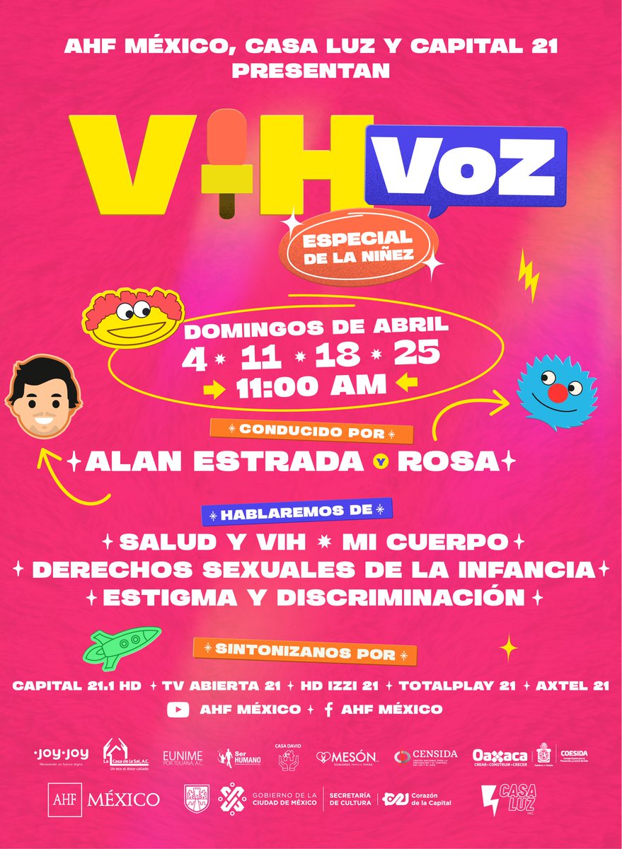 progresistaMX's tweet photo. En marco del día de la niñez, nos sumamos a @ahf_mexico para hacer conciencia que aun queda mucho por hacer en la parte de la niñez con VIH, informar a la población mas joven. 🗓️ TODOS LOS DOMINGOS de abril ⏰11:00 horas Por @capital_21 y #FacebookLive https://t.co/W8JT9uwBaq https://t.co/wWcNDRnqFO