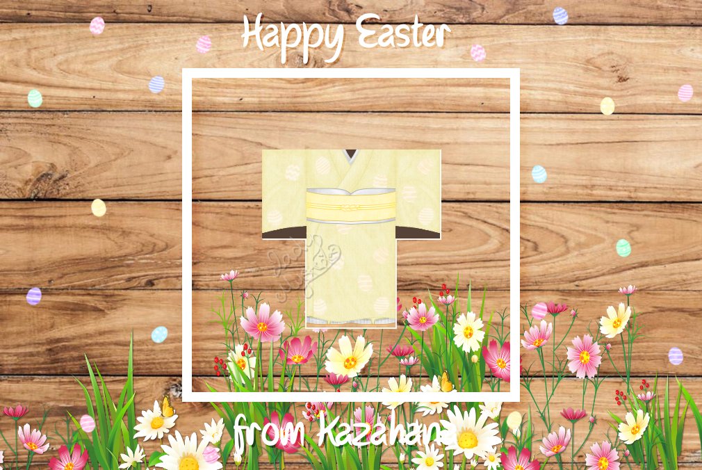KazahanaRoblox's tweet image. ♡ Easter Kimono ♡

Sleeve:
roblox.com/catalog/660896…
Bottoms:
roblox.com/catalog/660897…

♡

#Roblox #RobloxDev #RBXDev #robloxclothing  #RobloxClothes  #robloxclothingdesigner
