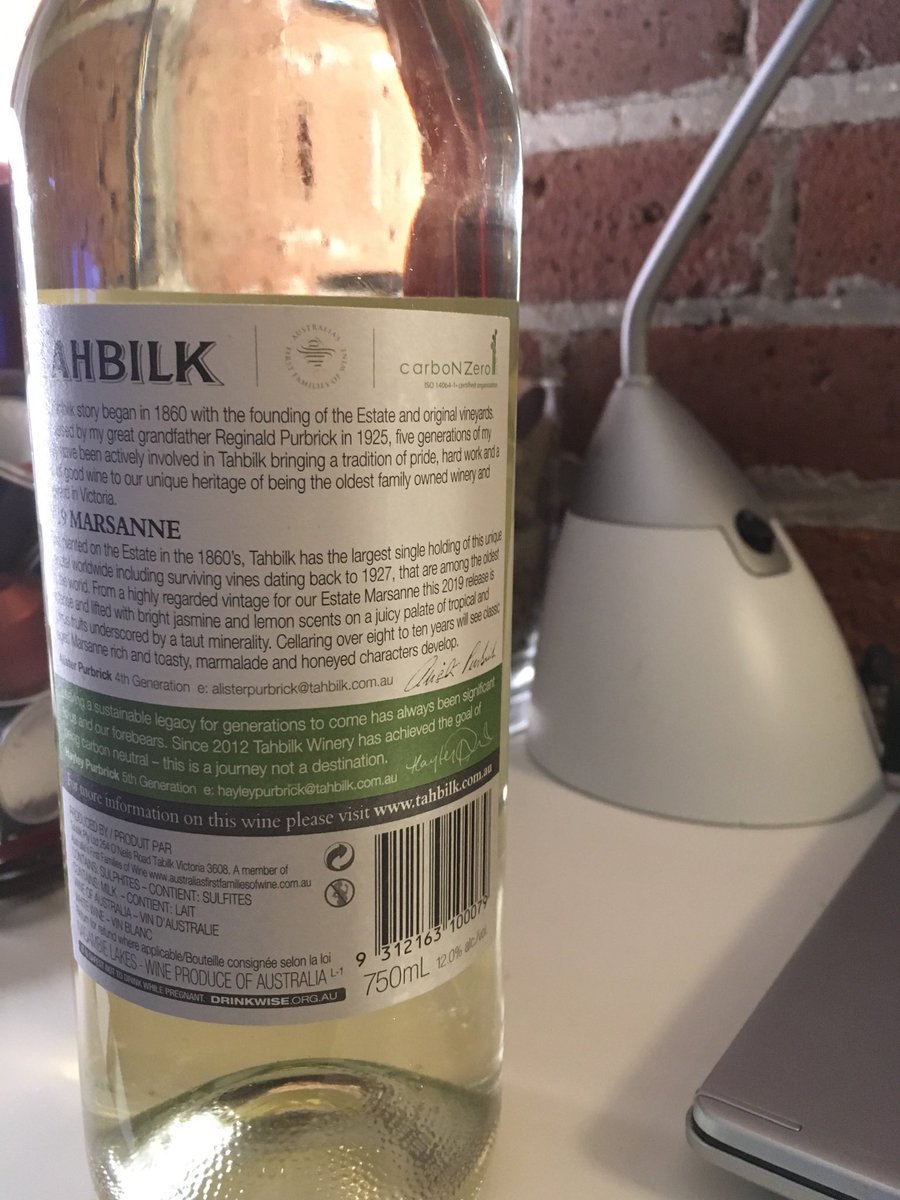 Loving this #Marsanne from  #Australia #AussieWine 😎🍷🍇💜 <a href="/AustWineTasting/">Aussie Wine Tasting</a> <a href="/TalesoftheCork/">TalesoftheCork</a> <a href="/pietrosd/">🍾🍷PIETROVINI🍷🍾</a> <a href="/TweetaDean/">Peter Dean</a> <a href="/DemiCassiani/">Demi Cassiani</a> <a href="/CaraMiaSG/">✨Cara Mia✨</a> <a href="/_drazzari/">Dave Razzari</a> <a href="/boozychef/">boozychef</a> <a href="/JMiquelWine/">Julien Miquel #Wine</a> <a href="/wine1percent/">Stephen McConnell</a> <a href="/wineworldnews/">wineworldnews</a> <a href="/suziday123/">Suzi Day</a> <a href="/SashaEats/">Sasha</a> <a href="/lizzie_hubbard2/">Lizzie Hubbard</a> <a href="/LisaRivera2207/">Lisa | Following the Rivera</a> <a href="/GrnLakeGirl/">Wen</a>