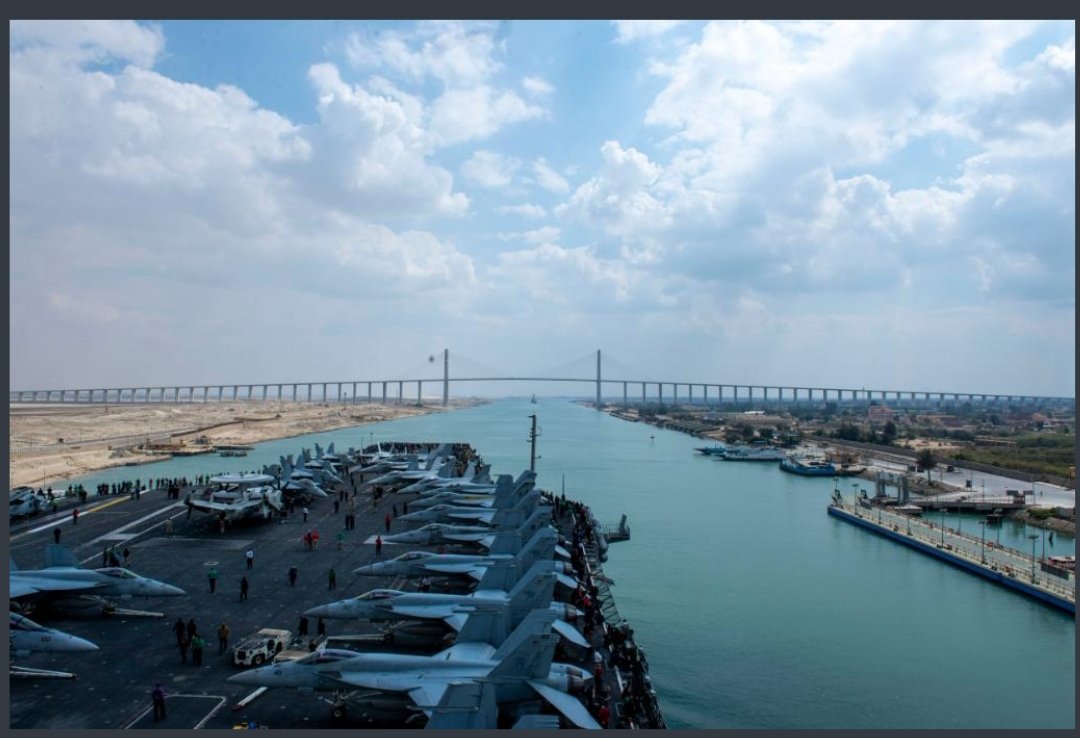 LionessDandy1's tweet photo. This looks like our warship in the #suezcanal
Because it is. USS Roosevelt
❤🇺🇲🪖 #bluegreenteam #wwg1wga #digitalpatriots p.s. Trump won. Pass it on 🥰 https://t.co/aq6ShNfFRv