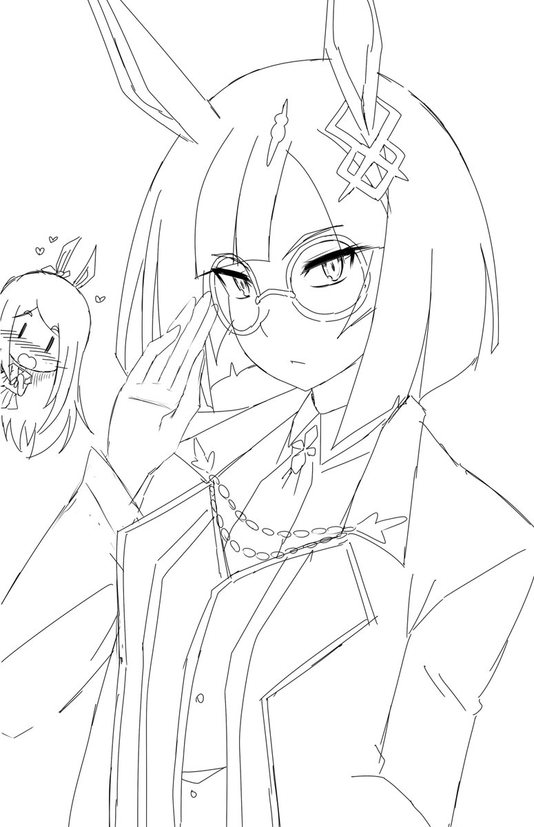 お昼のラクガキイクノ。スルメ的に好きになったキャラです。 