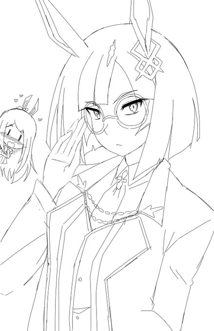 お昼のラクガキイクノ。スルメ的に好きになったキャラです。 