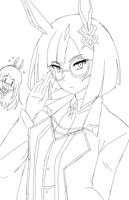 お昼のラクガキイクノ。スルメ的に好きになったキャラです。 