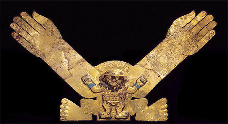 We're going to the museum this evening, the Royal Tombs of Sipán Museum in Lambayeque, Peru. It houses most of the artifacts found by archaeologist Walter Alva in 1987 at Huaca Rajada (also called Sipán), a Moche site in northern Peru. The building was designed to look like......