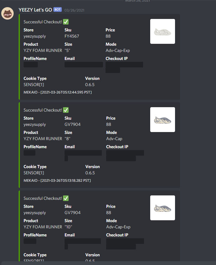 whatiskd35's tweet photo. Amazing March 😈😈😈😈
Copped Nike180+ Ys20+ Footsite30+ Supremedunk1+
Notify:@SkrNotify @GloryNotifySucc 
Proxy:@WinnerProxies @Aurora_proxy 
Bot:@Cybersole @DragonAIOBot @KodaiAIO @MEKRobotics @ValorAIO @whatbotisthis @PrismAIO https://t.co/n2rje5BMHt