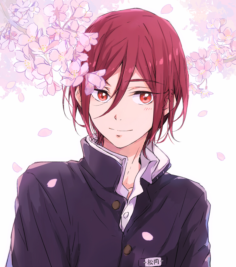 1boy male focus red hair red eyes school uniform solo gakuran  illustration images