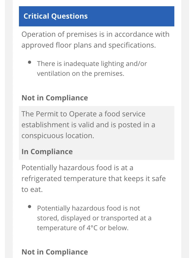 jarmstrongbc's tweet photo. It’s not the first time Corduroy has run afoul with public health.
April 15, 2019 restaurant inspection uncovered four “critical” infractions.
@GlobalBC @keithbaldrey https://t.co/5ijQnIbLrq