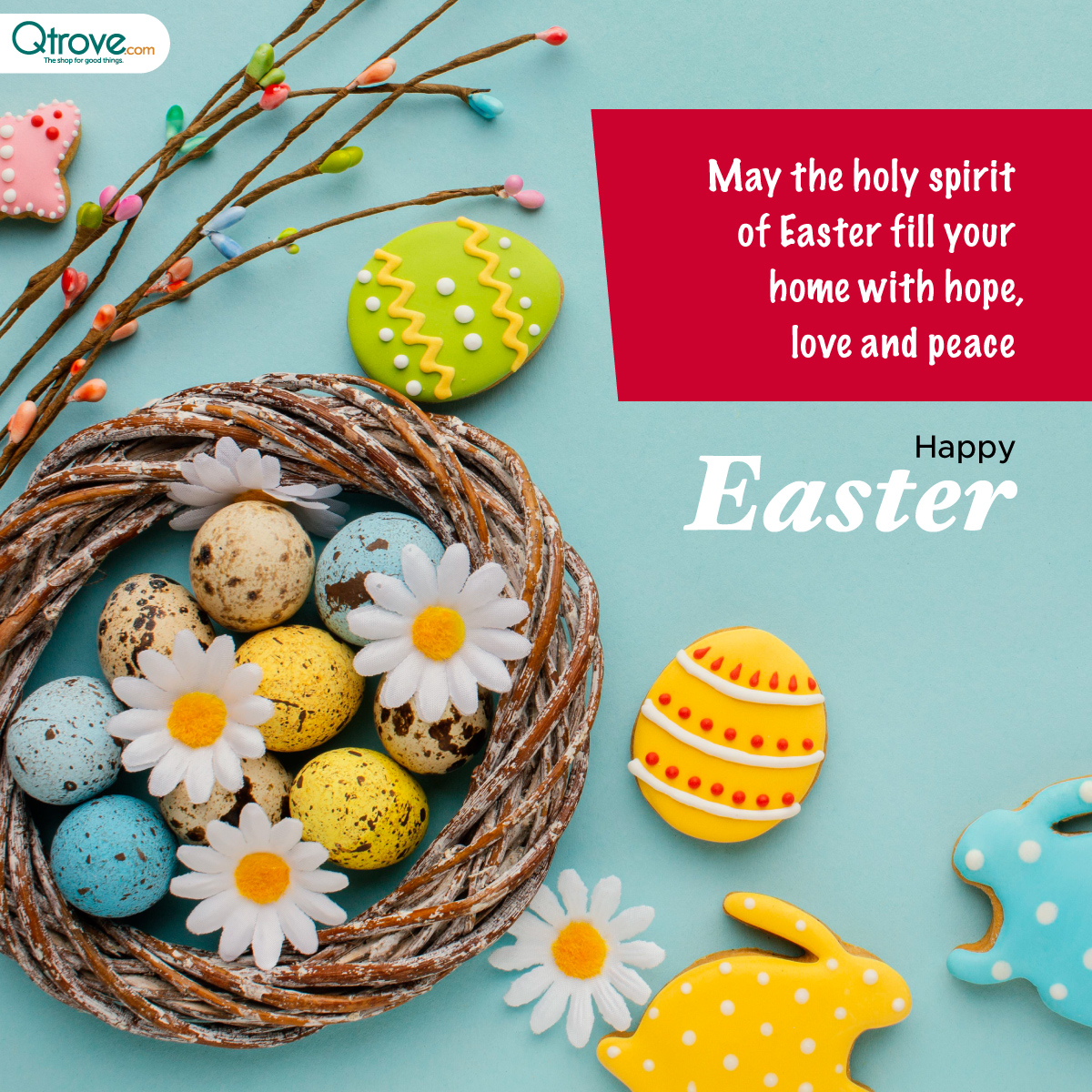 Team Qtrove wishes you a very Happy Easter! 
#Easter2021 #HappyEaster #EasterHoliday #WeCare