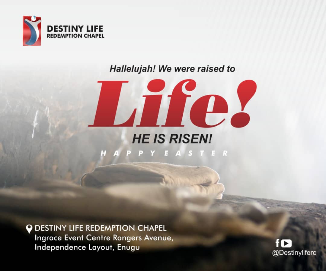 Destinylife_rc's tweet photo. Happy Easter to everyone!

Join our Easter Sunday Service this morning by 7am
#EasterSunday #DestinyLife #BuildingAbalancedLife https://t.co/cPVd9DVfgX