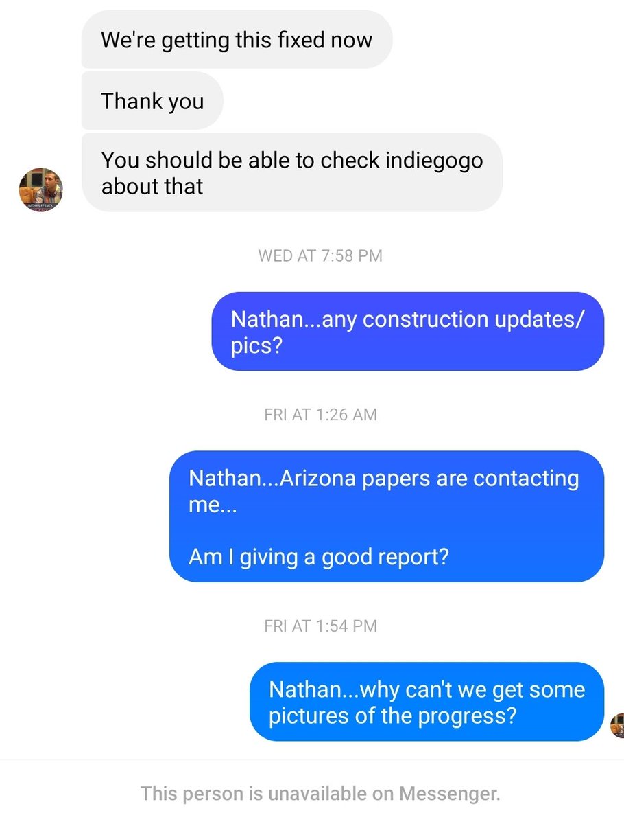 tim_doss's tweet photo. @naterez94 Nathan...I would like an update on my Bubble Hotels investment.  Why have you decided to deactivate your FB and Messenger after I pressed for an update?  I just want an update...
#Bubblehotels https://t.co/1qb7R1HkbU