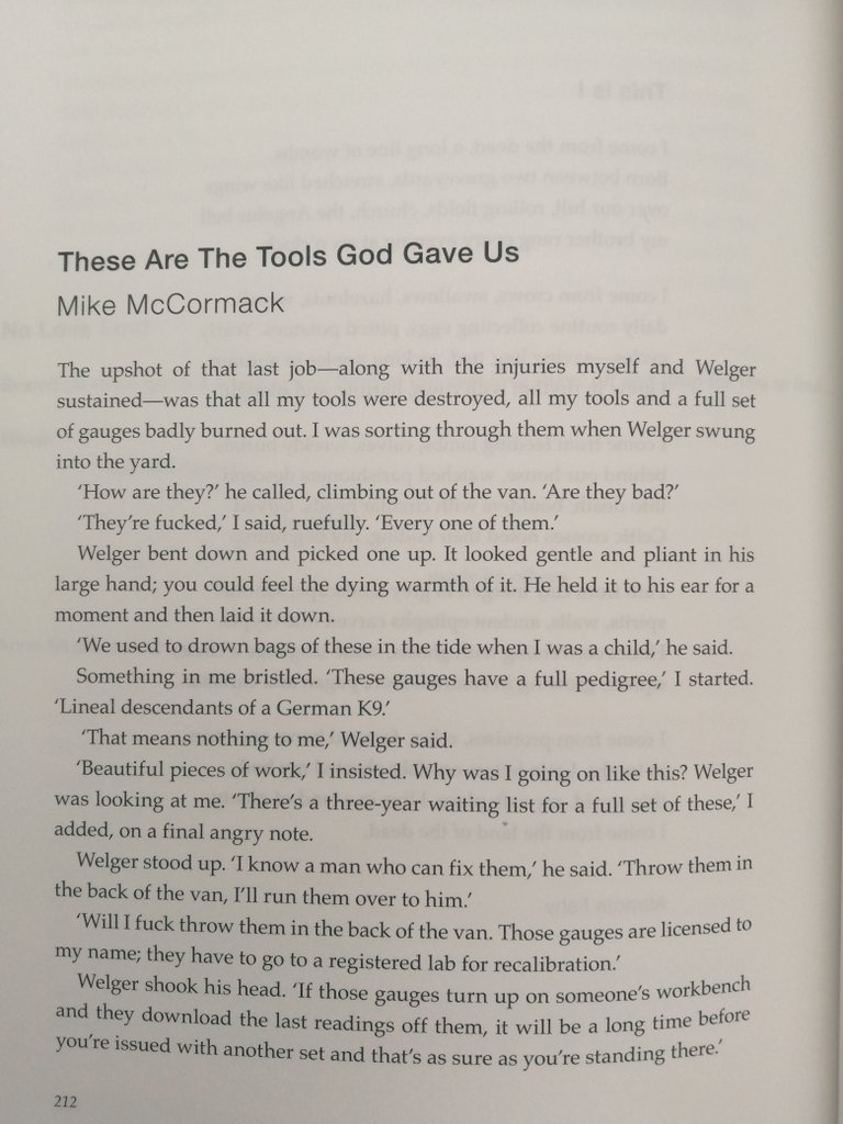 88. "These Are The Tools God Gave Us" by Mike McCormack collected in THE STINGING FLY: THE GALWAY 2020 EDITION from  @stingingfly