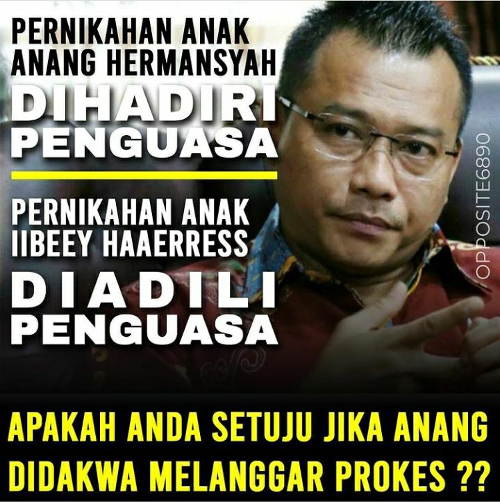 Apakah anda setuju Anang diproses hukum karena melanggar Prokes?