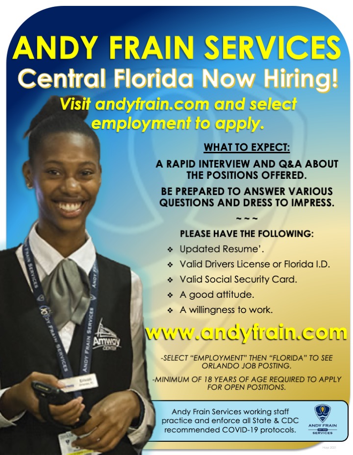 AFServices's tweet image. Events are coming back to central Florida and we want YOU to be part of our legendary team in Orlando!