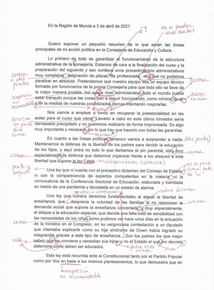 UnidosDocentes's tweet image. Hemos corregido el comunicado de la actual Consejera de Educación y Cultura de la R. Murcia
@campuzano_mabel sentimos comunicarle que no aprueba.
@el_pais @diariolaopinion @laverdad_es @publico_es @elmundoes @El_Intermedio @LopezMirasF 
#ConsejeríaDeIncultura
#QuéNivelMabel